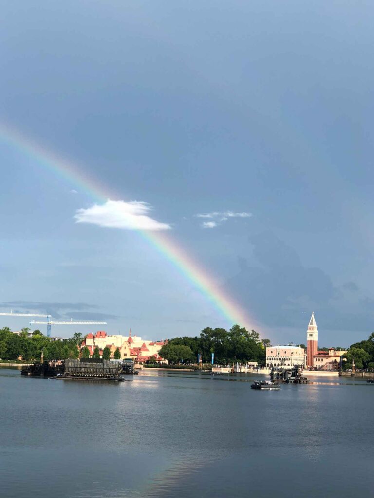 rainbow over epcot