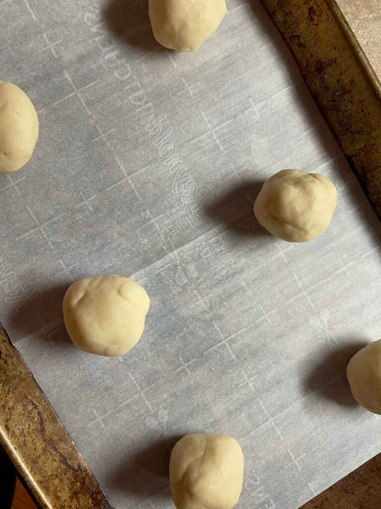 puerto rican cookie recipes dough balls on cookie sheet