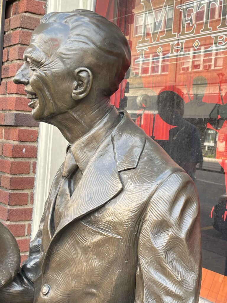 don knotts statute in morgantown on high street