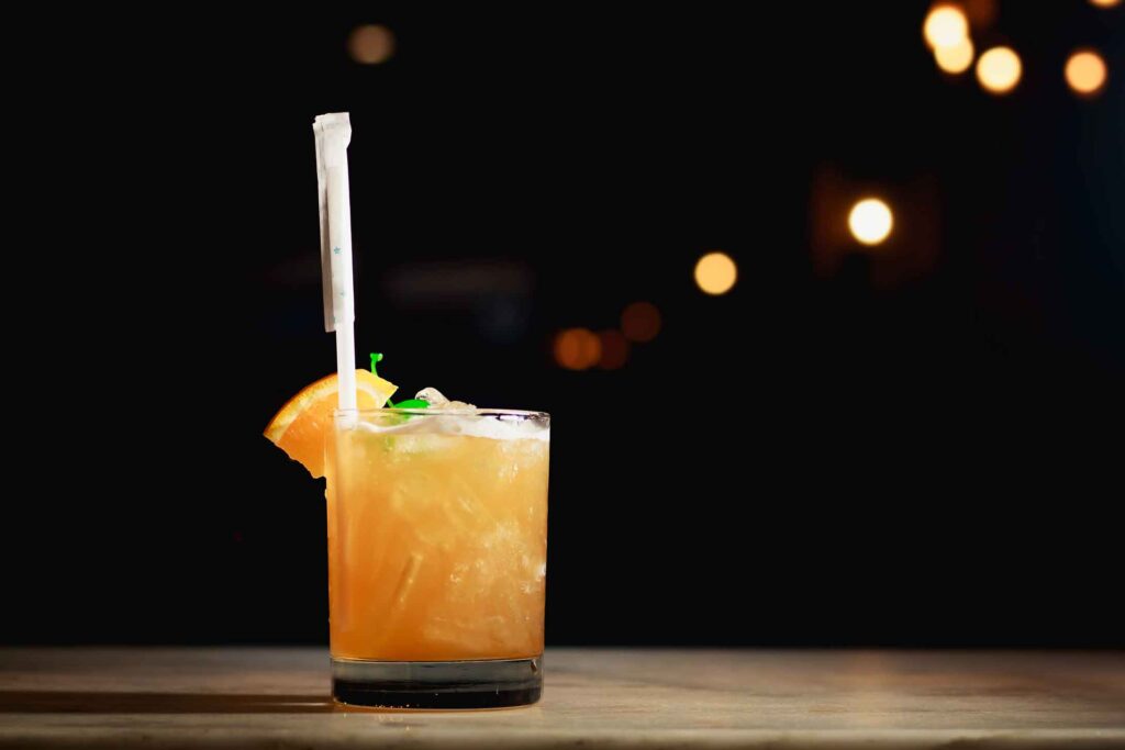 mai tai cocktail on a bar