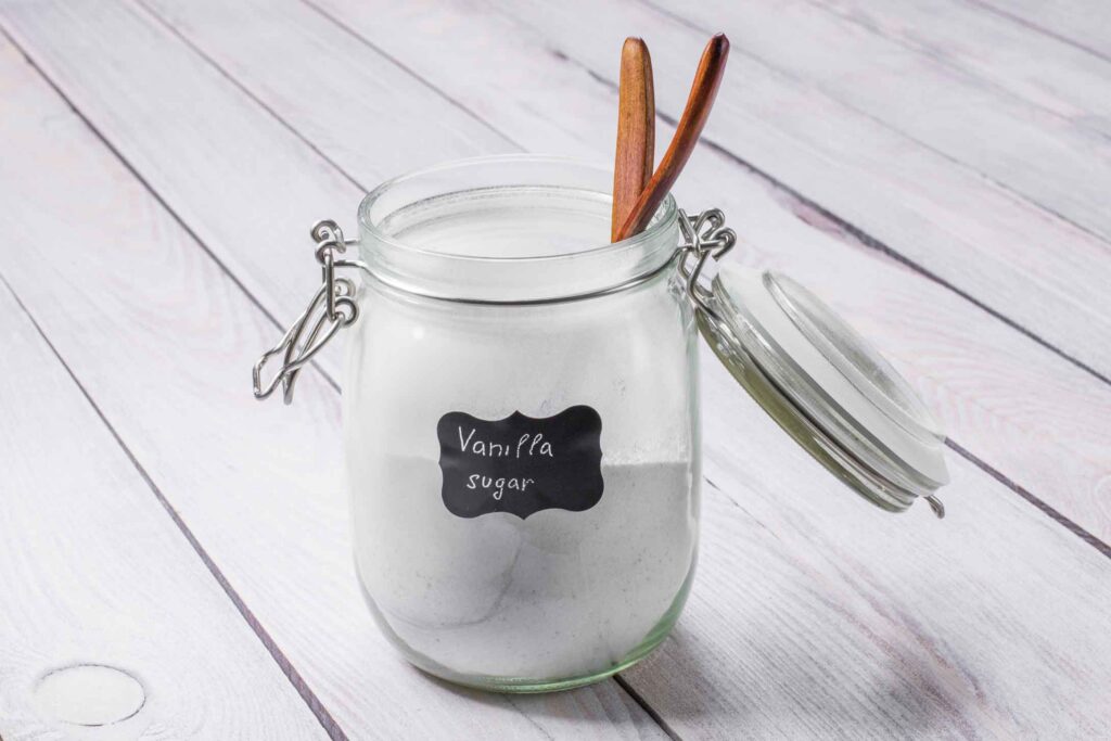 vanilla sugar in a jar