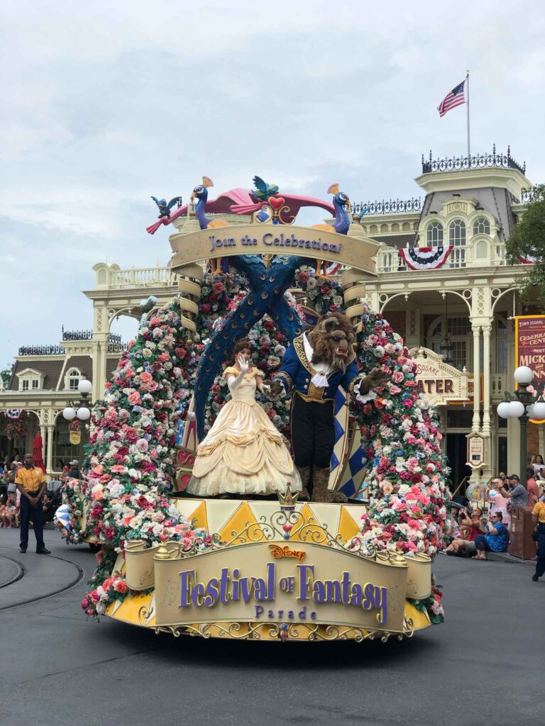 the beginning of the Festival of Fantasy Parade