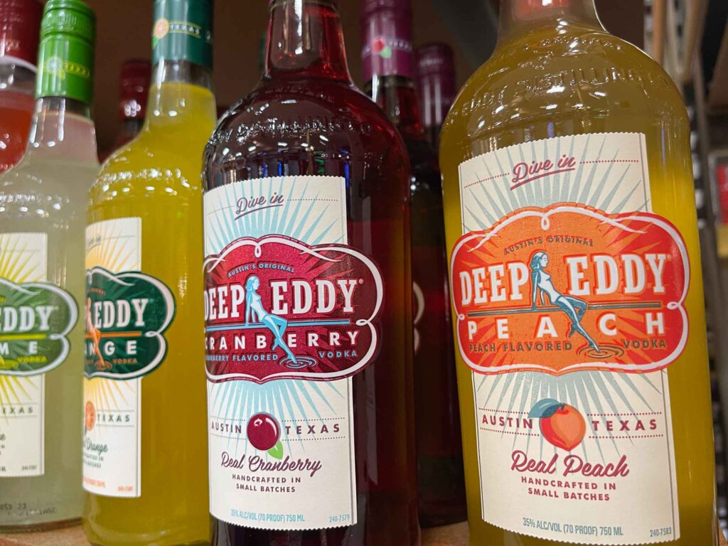 a picture of an assortment of Deep Eddy vodkas